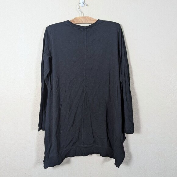 Wilt Asymmetrical Black Top Long Sleeve Cotton Slouchy sz M Basic Capsule Staple - Picture 2 of 9